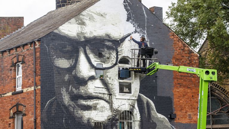 Une peinture murale Marcelo Bielsa près de Hyde Park à Leeds