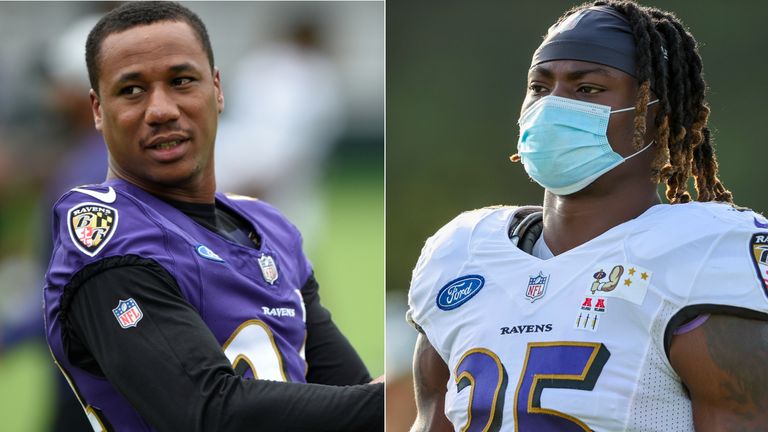 Marcus Peters and Gus Edwards