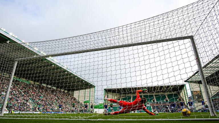 Boyle's second-half penalty ended a run of three Hibs defeats in a row against St Johnstone