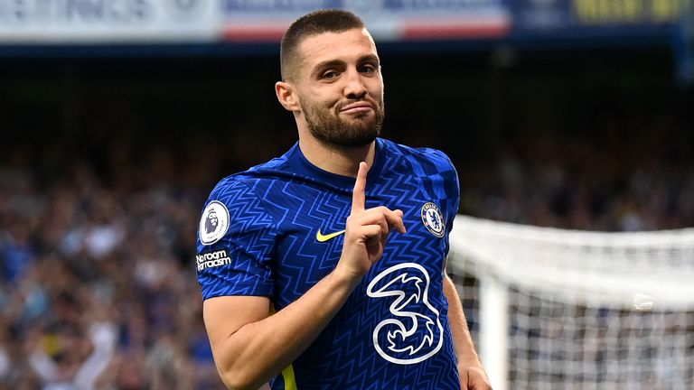 Mateo Kovacic celebrates after scoring Chelsea's second 