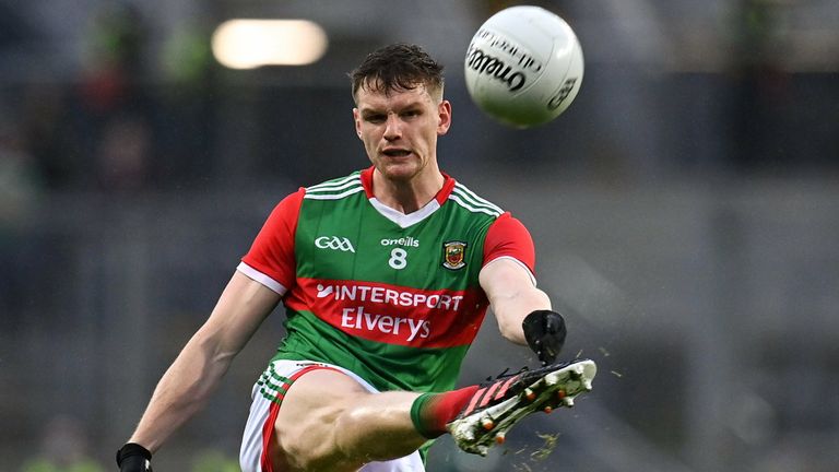 14 August 2021; Matthew Ruane of Mayo during the GAA Football All-Ireland Senior Championship semi-final match between Dublin and Mayo at Croke Park in Dublin. Photo by Seb Daly/Sportsfile