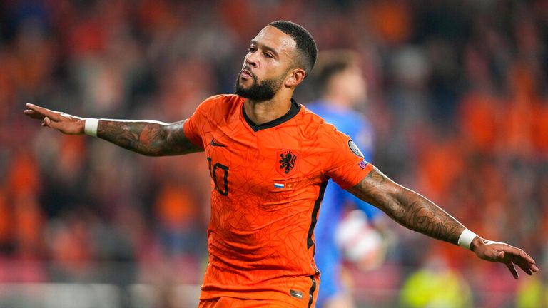 Memphis Depay netted a double in Luis Van Gaal's first competitive game back