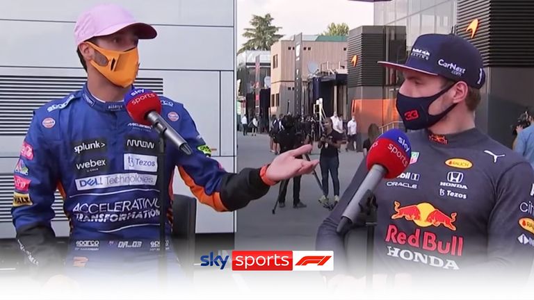 Max Verstappen&#39;s impressive start saw him finish second in the Sprint, ensuring he&#39;ll start on pole in Italy, while McLaren&#39;s Daniel Ricciardo will start on the front row alongside his former Red Bull teammate.