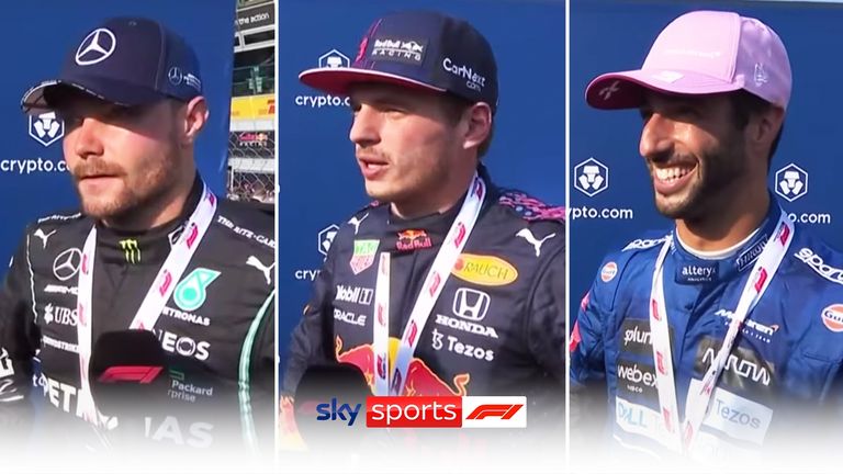 Valtteri Bottas, Max Verstappen and Daniel Ricciardo took the top three spots in the F1 Sprint ahead of the Italian Grand Prix.