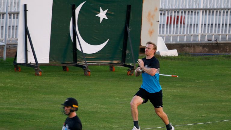 New Zealand had practiced in the Pindi Cricket Stadium ahead of their scheduled series against Pakistan (AP)