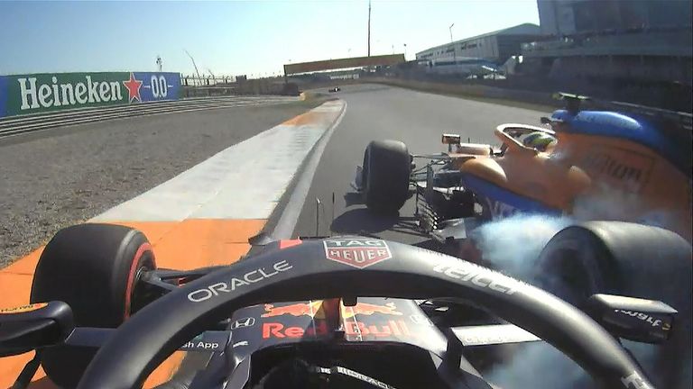 Contact between Perez and Norris!