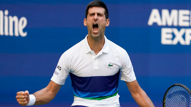 Novak Djokovic battled to a 17th consecutive victory over Kei Nishikori to keep his bid for the calendar Grand Slam on track