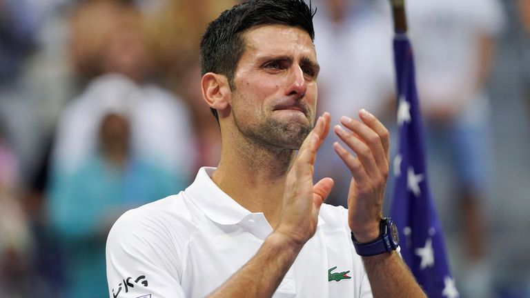 Novak Djokovic welled up at the backing he received from the New York crowd