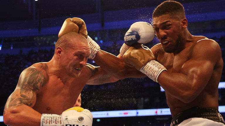 Anthony Joshua vs Oleksander Usyk, IBF, WBA, WBO and IBO Heavyweight World Title, Tottenham Hotspur Stadium, London..25 September 2021.Picture By Mark Robinson Matchroom Boxing..