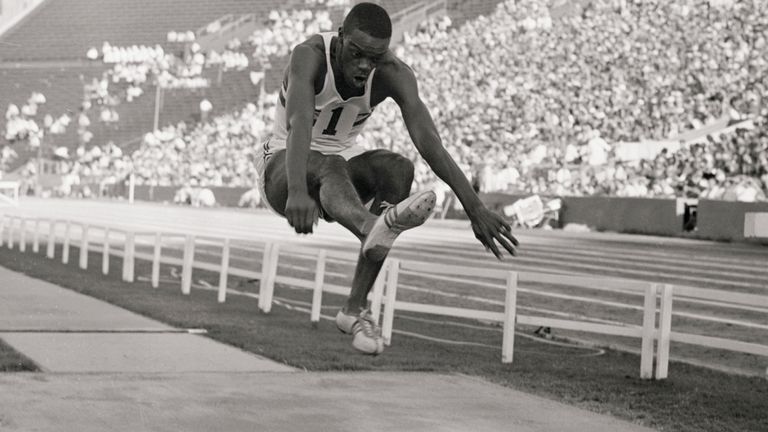 Boston officially breaking the world's long jump record for the fifth time out of six - at the final U.S. Olympic Track and Field Trials where he jumped 27 feet and 4 and 1/4 inches