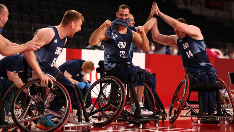 An incredible podium for Great Britain's wheelchair basketball team after conquering Spain