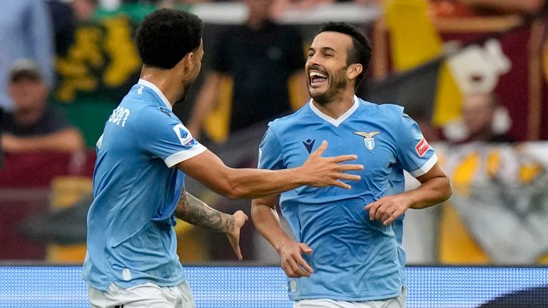 Pedro is all smiles after scoring against Roma