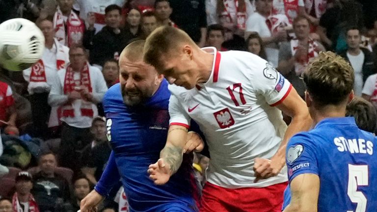 Damian Szymanski scores Poland's equaliser