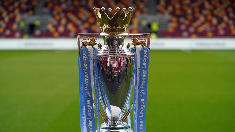 PA - Premier League trophy gv