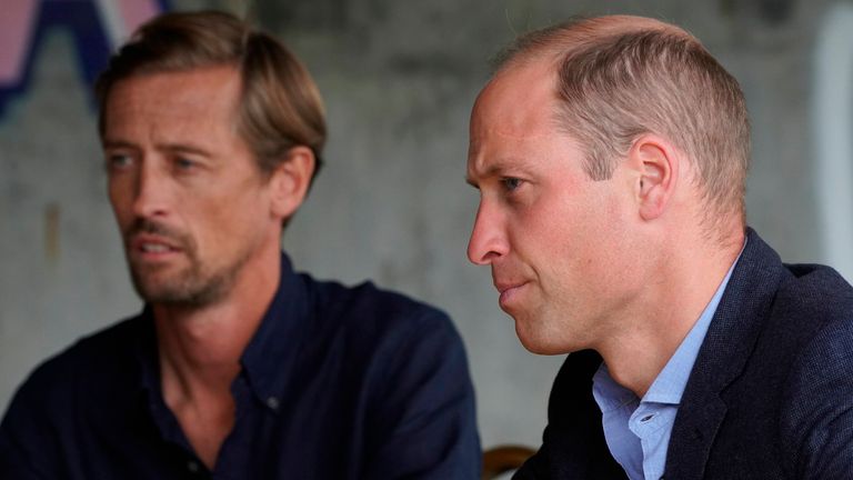 Peter Crouch and Prince William