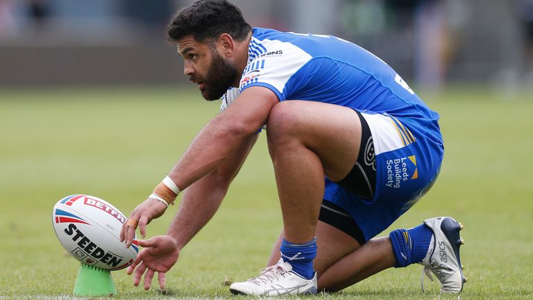 Picture by Ed Sykes/SWpix.com - 27/06/2021 - Rugby League - Betfred Super League Round 11 - Salford Red Devils v Leeds Rhinos - AJ Bell Stadium, Salford, England - 