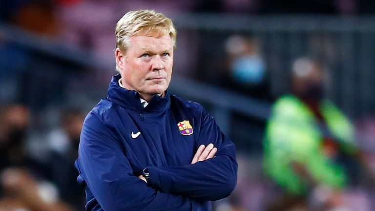 Ronald Koeman is under pressure as Barcelona head coach