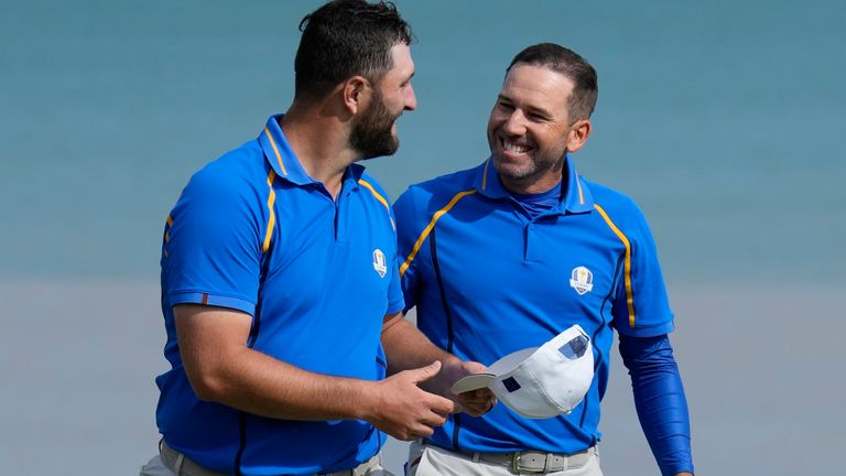 Jon Rahm and Sergio Garcia gave Europe a winning start in the Ryder Cup foursomes