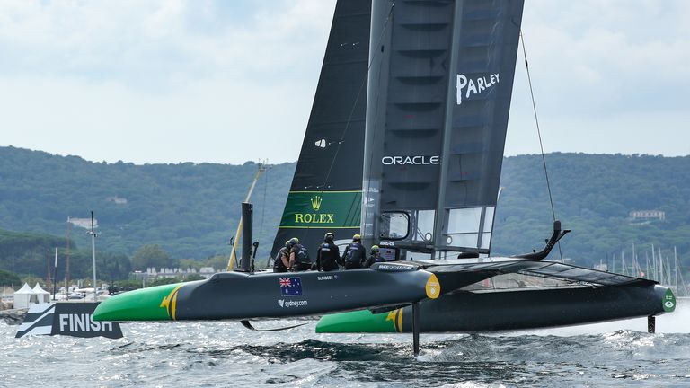 Australia SailGP Team helmed by Tom Slingsby (Image credit - Ian Roman for SailGP)