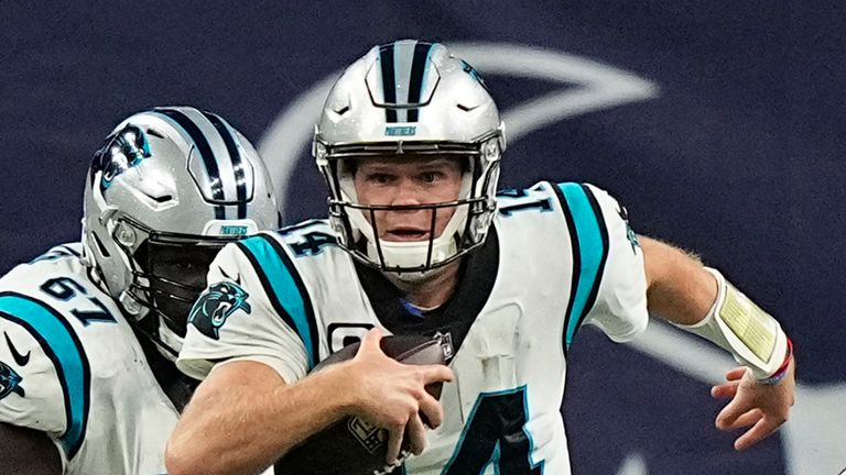 Sam Darnold threw for over 300 yards for the Carolina Panthers and found the endzone twice