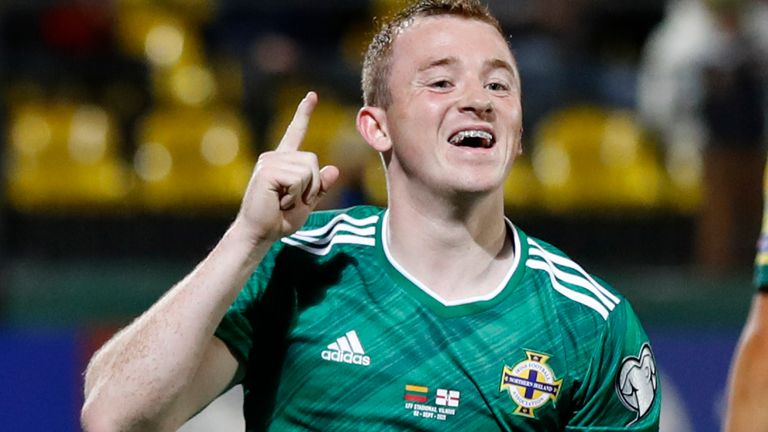 Shayne Lavery scored on his first competitive start for Northern Ireland