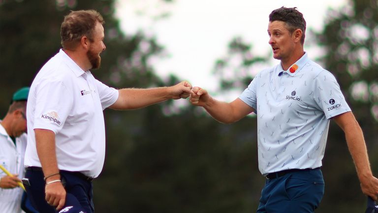Shane Lowry and Justin Rose at The Masters
