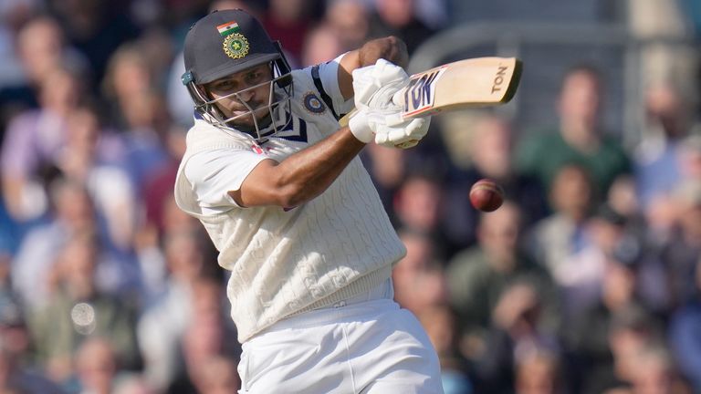 India's Shardul Thakur in action against England in the fourth Test