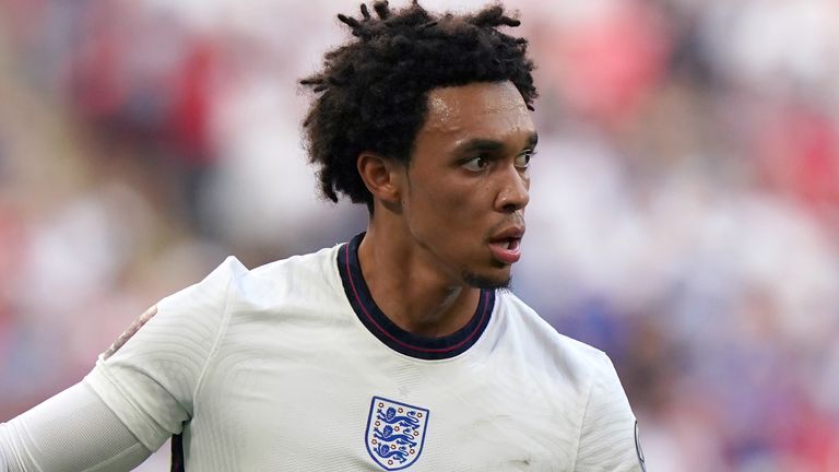 Trent Alexander-Arnold played in midfield for England against Andorra (PA)