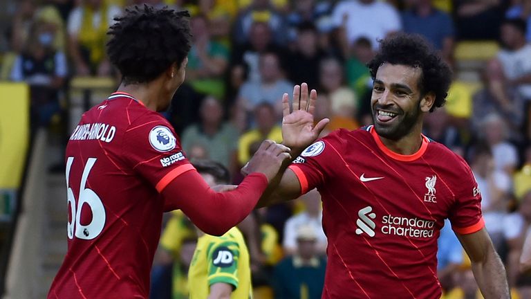 Trent Alexander-Arnold and Mohamed Salah make the XI based on FIFA 22 ratings 