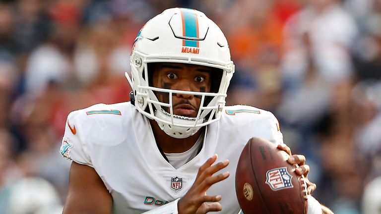 Miami Dolphins quarterback Tua Tagovailoa will miss Week Three (AP Photo/Winslow Townson)