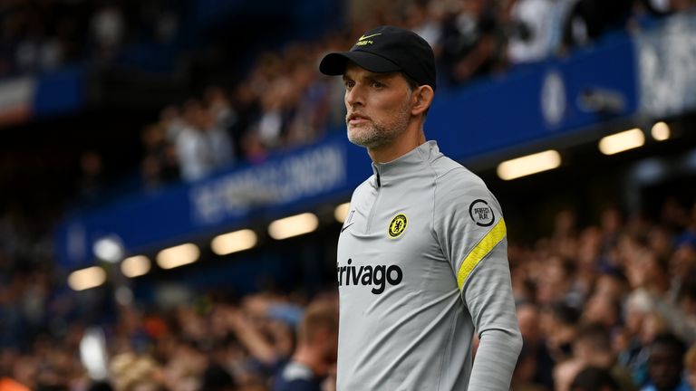 Chelsea boss Thomas Tuchel during his side's defeat to Man City