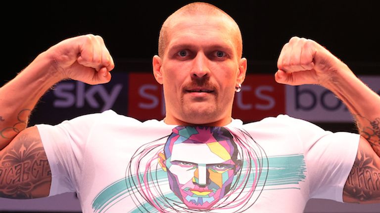 Oleksander Usyk during a Open Workout ahead of his fight this weekend at Tottenham Hotspur Stadium..21 September 2021.Picture By  Matchroom Boxing