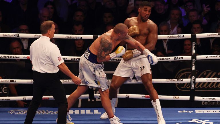 Anthony Joshua vs Oleksander Usyk, IBF, WBA, WBO and IBO Heavyweight World Title, Tottenham Hotspur Stadium, London..25 September 2021.Picture By EDDIE KEOGH Matchroom Boxing..