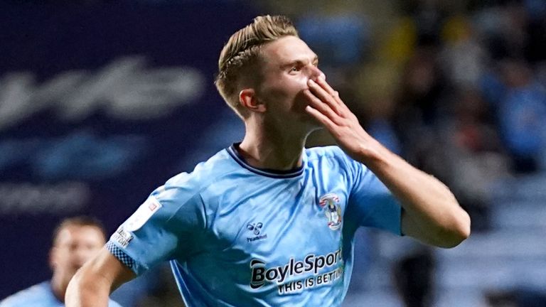 Viktor Gyokeres scored twice for the Sky Blues against Peterborough