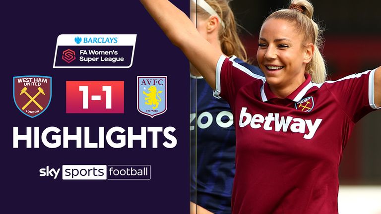 Highlights of the Women&#39;s Super League match betwen West Ham and Aston Villa.