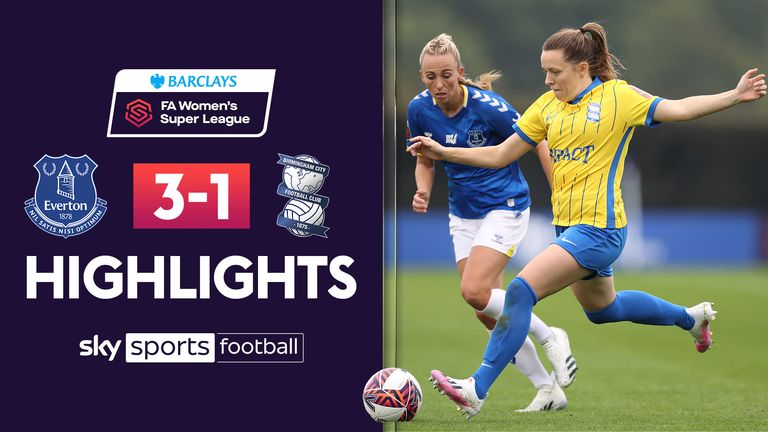 Highlights of the Women&#39;s Super League match between Everton and Birmingham.