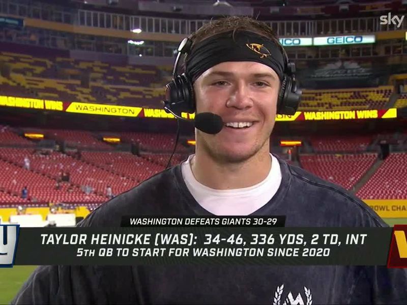 Taylor Heinicke leads Washington to last second win over the Giants