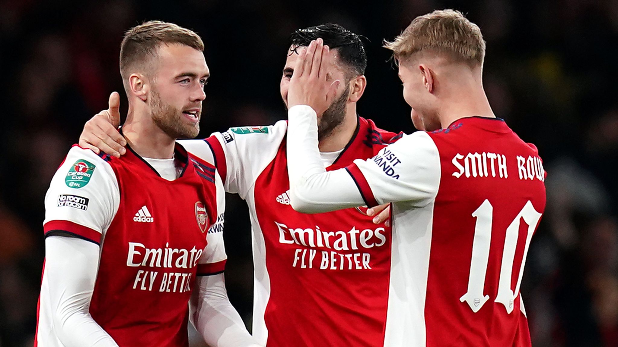 Arsenal 2-0 Leeds Sub Calum Chambers scores with first touch as hosts reach Carabao Cup quarter-finals Football News Sky Sports