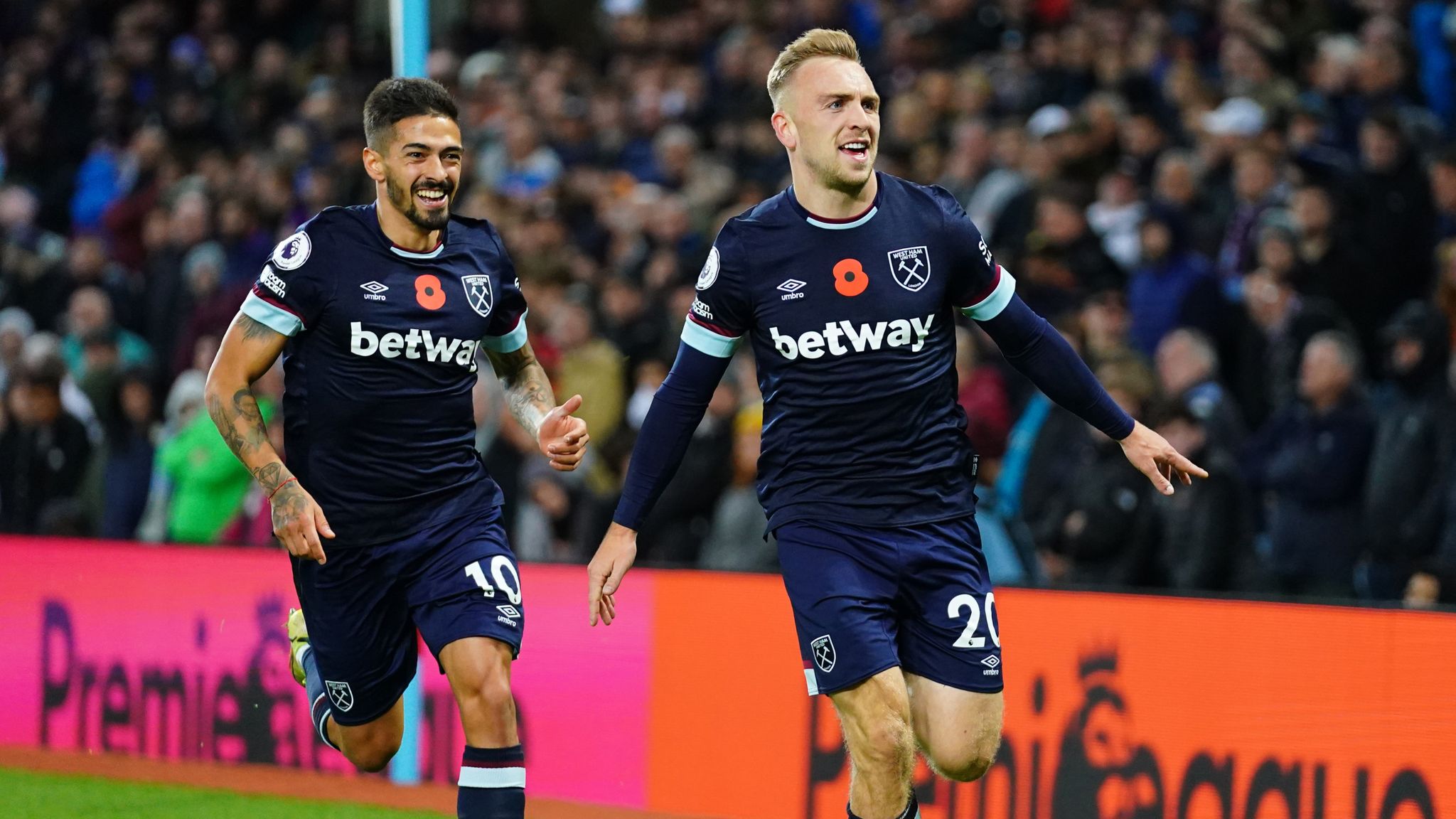 Aston Villa 1-4 West Ham: Hammers Run Riot After Ezri Konsa Red Card ...