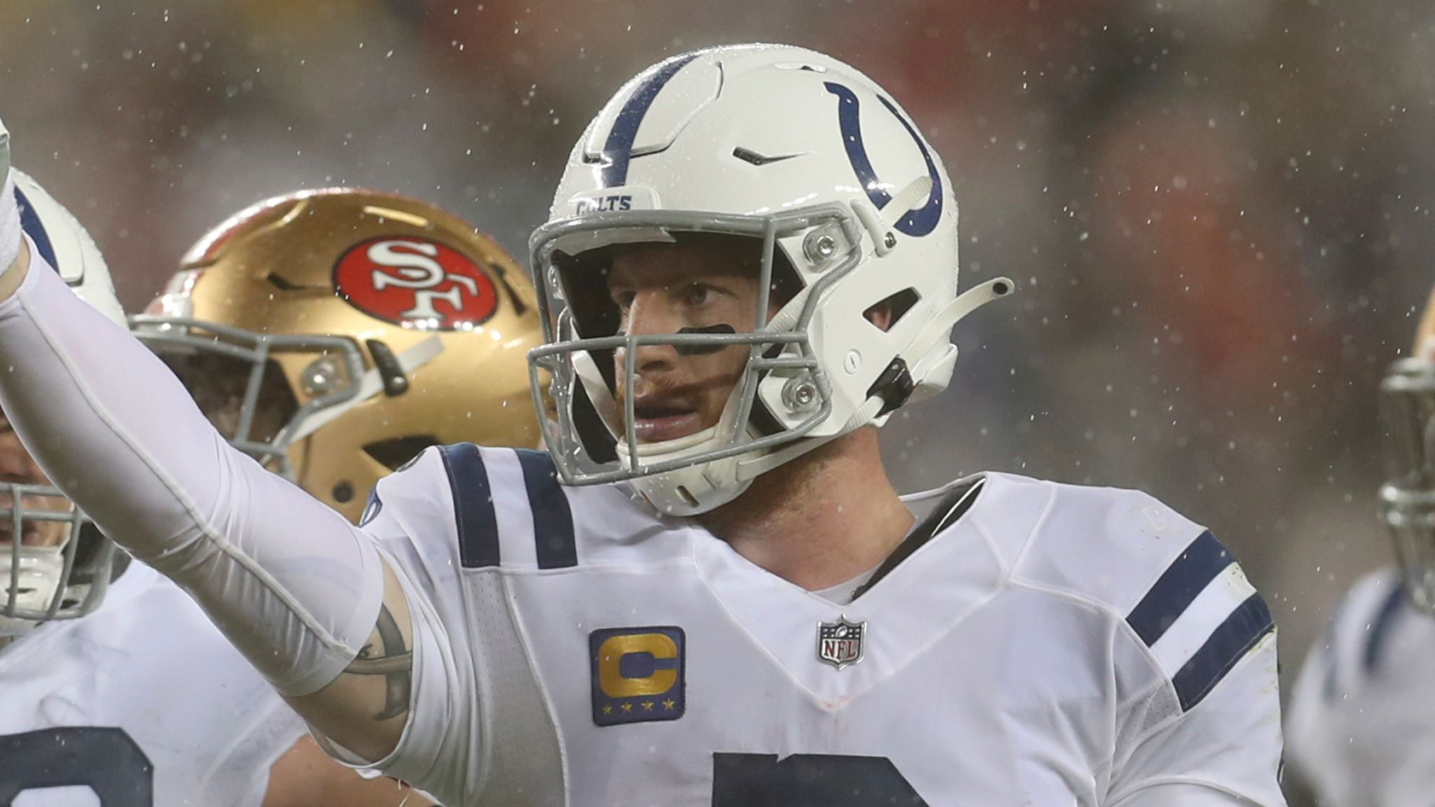 Carson Wentz leads Colts to rain-soaked 30-18 win over 49ers