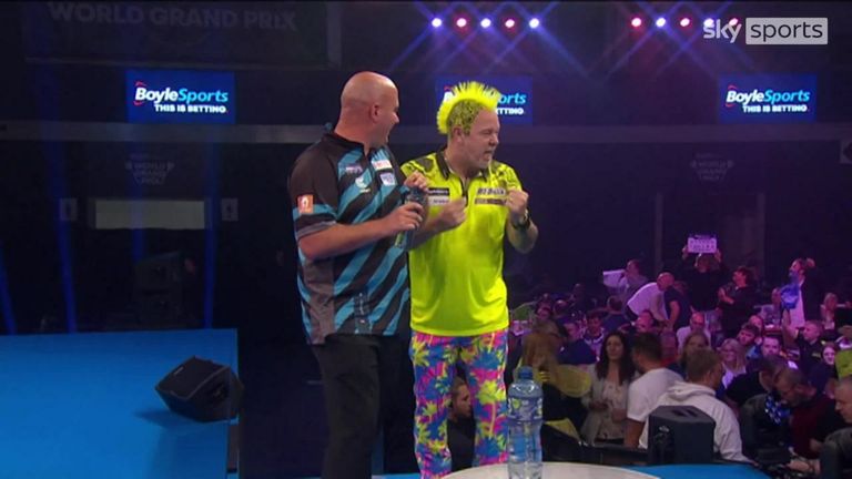 Cross had an awkward moment when he realized he had forgotten his darts ahead of his clash with Peter Wright