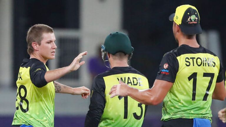 Australia's Adam Zampa took 2-12 off four overs in the Super 12 clash against Sri Lanka