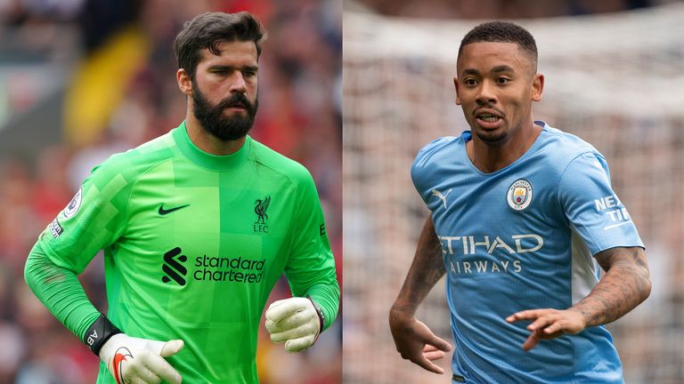 Alisson and Gabriel Jesus could be missing for their clubs this weekend