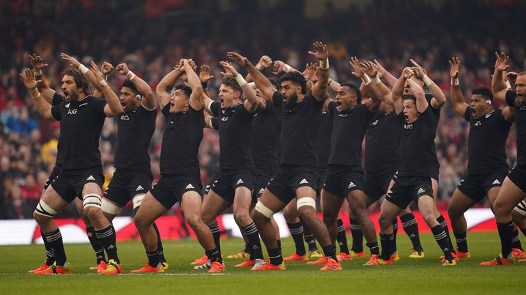 The haka was performed at a Test on European shores for the first time since 2018