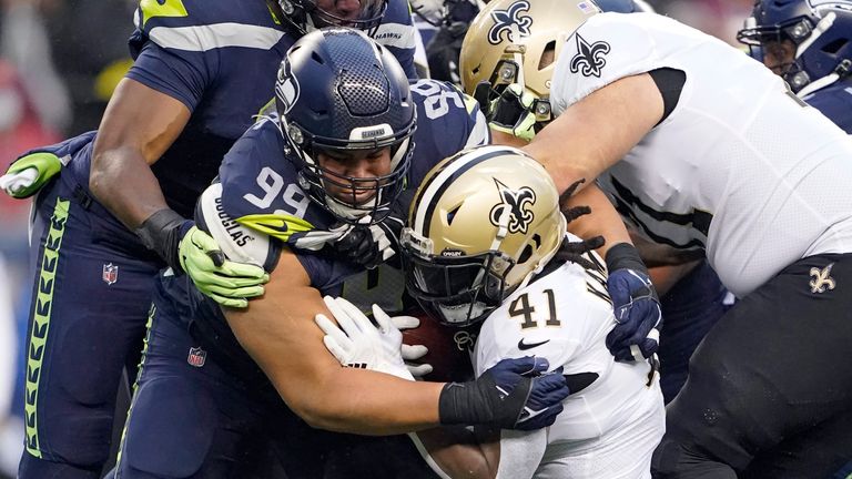 The best of the action from the clash between the New Orleans Saints and the Seattle Seahawks in Week 7 of the NFL