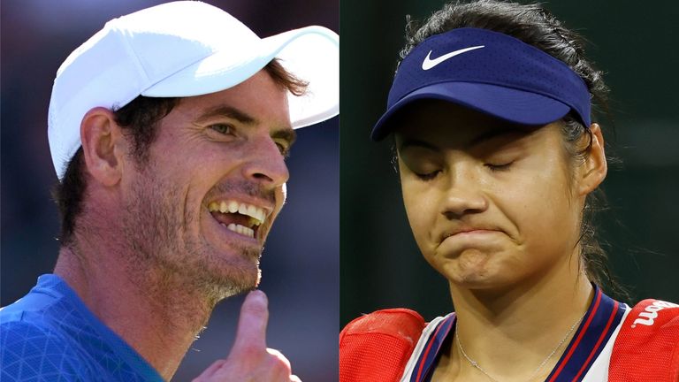 Andy Murray and Emma Raducanu - Indian Wells Tennis