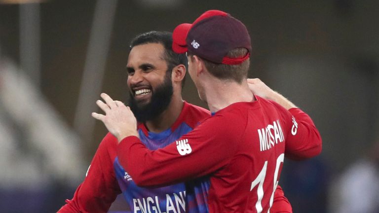 Adil Rashid took 4-2 as England rolled West Indies for 55 in Dubai