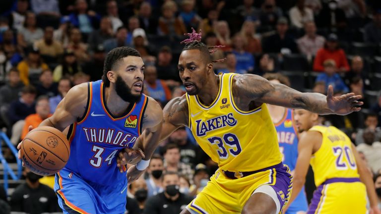 Highlights of the Los Angeles Lakers&#39; trip to the Oklahoma City Thunder in Week 2 of the NBA.