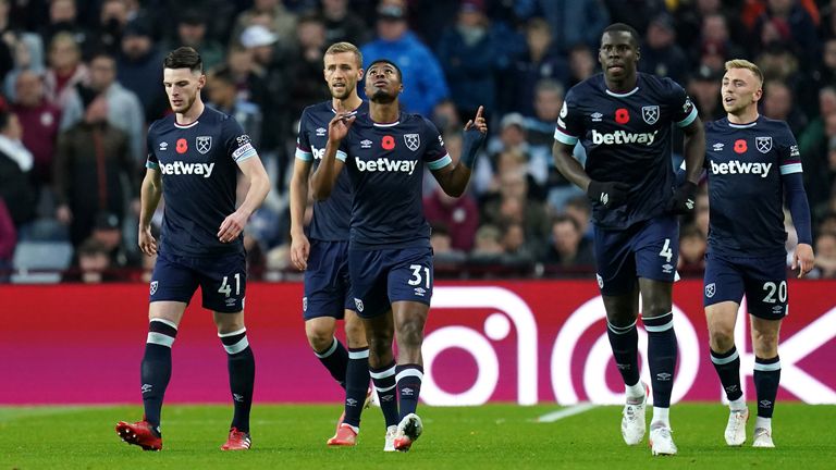 Ben Johnson's second-ever West Ham goal gave the Hammers the lead at Villa Park