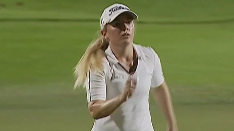 Bronte Law during the final round of the Dubai Moonlight Classic